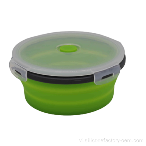 Silicone Hộ gia đình Hộp ăn trưa Gấp
